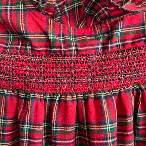 JANIE & JACK Bradbury Red Tartan Good Night Holiday Tartan Nightgown 12 - Picture 7 of 14